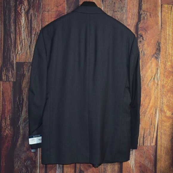 New w Tags! STAFFORD Hopsack Men's 50 LONG Classic Charcoal Blazer - Picture 5 of 7